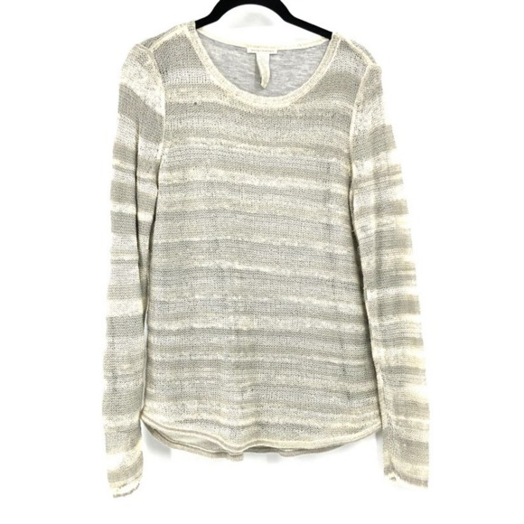 White + Warren Sweaters - 🌵 White + Warren Gray White Stripe Sweater